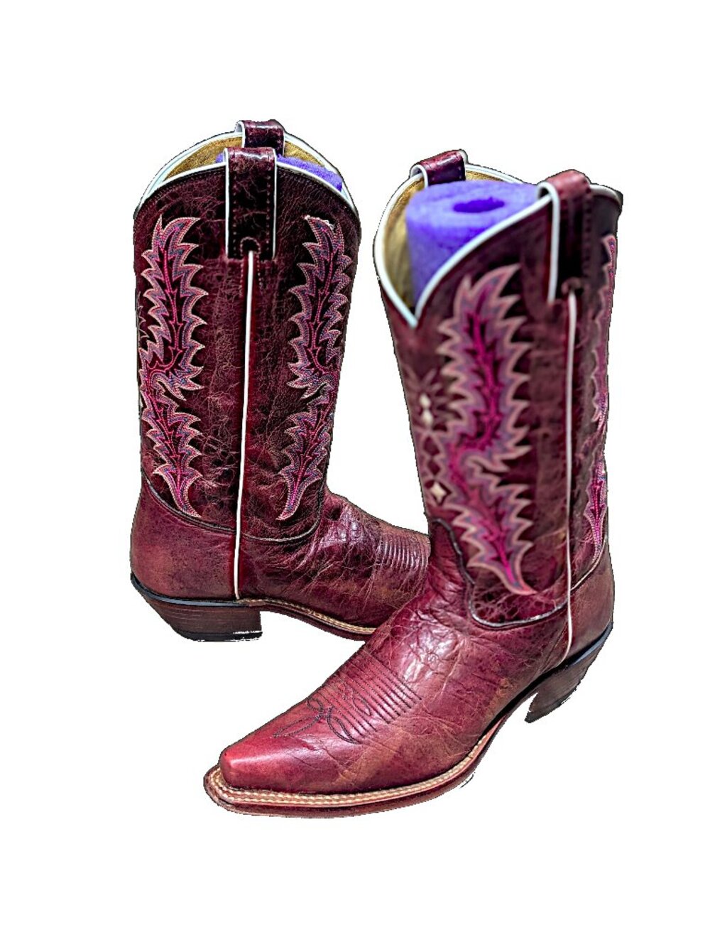 Vintage Women's Tony Lama Western Firebird Style Pointed Toe Boots Size 8.5 B